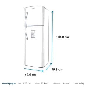 Refrigeradora Mabe No frost 420L RMP420FLPG1 - Grafito