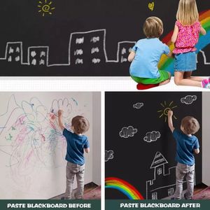 Pizarra Didáctica Negra 200cm x 45cm Adhesiva + Tizas