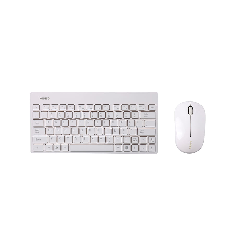Kit Teclado + Mouse Inalámbrico Bluetooth Blanco - Real Plaza