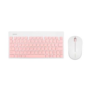 Set de teclado y mouse inalámbrico blanco/rosa  - Miniso