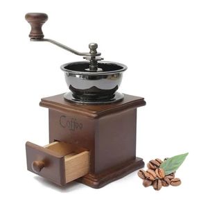 Molino Para Café y Especias Manual de Madera Modelo Retro