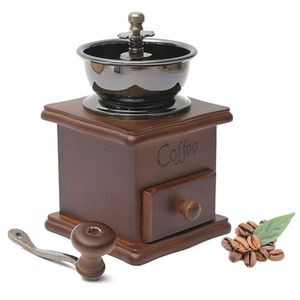 Molino Para Café y Especias Manual de Madera Modelo Retro