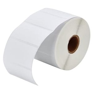 Etiquetas Adhesivas Transferencia Termica  5x2.5cm a una columna rollo x1500 unidades tuco de 1"