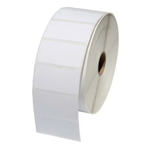 Etiquetas Adhesivas Transferencia Termica  5x2.5cm a una columna rollo x1500 unidades tuco de 1"