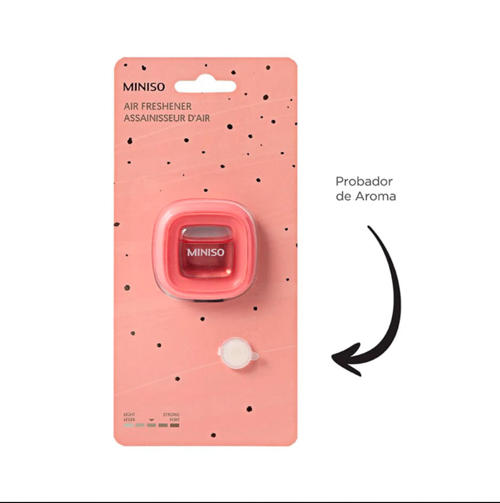Aromatizante para autos con clip bright series flowery cranberry Miniso