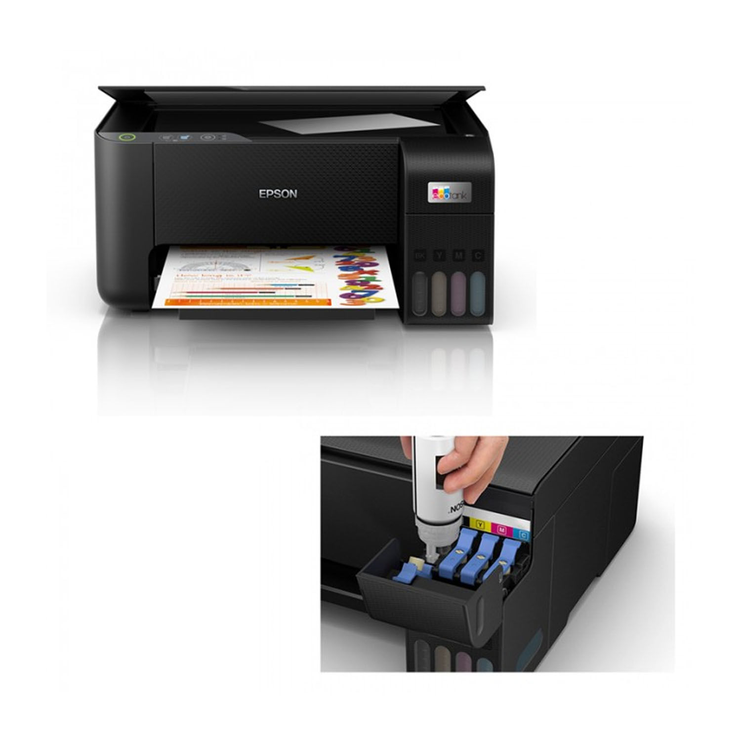 Impresora Epson Multifuncional Ecotank L3210 Imprime Copia Escanea Usb Real Plaza 