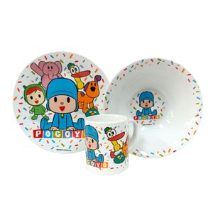Set de vajilla de Cerámica de 3 piezas SCOOL - Pocoyo