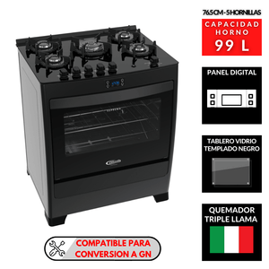 Cocina de pie Suprema 5H Black