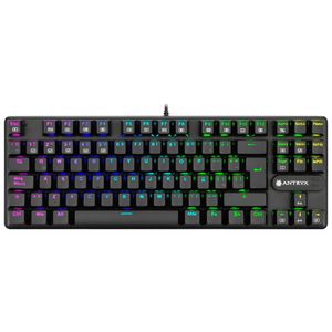 Teclado Mecánico Gamer Antryx TKL MK830, switch Azul, RGB
