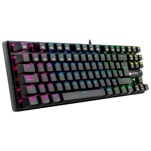 Teclado Mecánico Gamer Antryx TKL MK830, switch Azul, RGB