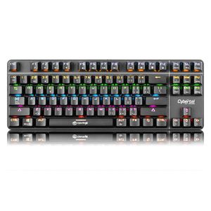 Teclado Gamer TKL Mecánico Cybertel Explorer CBX GK1002, Luz Rainbow, 12 teclas funciones