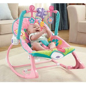 Silla Mecedora Vibradora Musical Monkey Pink Ideal 68127