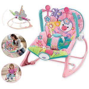 Silla Mecedora Vibradora Musical Monkey Pink Ideal 68127