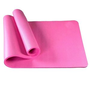 Mat de Yoga Pilates 10 mm con Elástico Portátil Generico Rosado