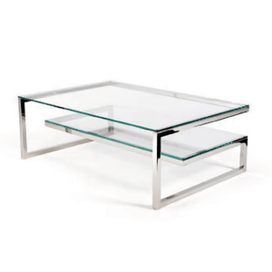 Mesa de Centro Lovera Acero Inoxidable Alto Hogar
