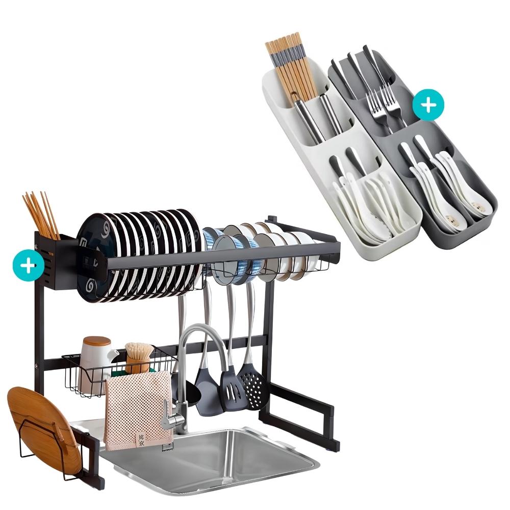 Escurridor Estante Organizador de Platos Para Cocina 65 cm - Real Plaza