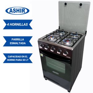 Cocina a Gas 4 Quemadores STAR-20B - Negro