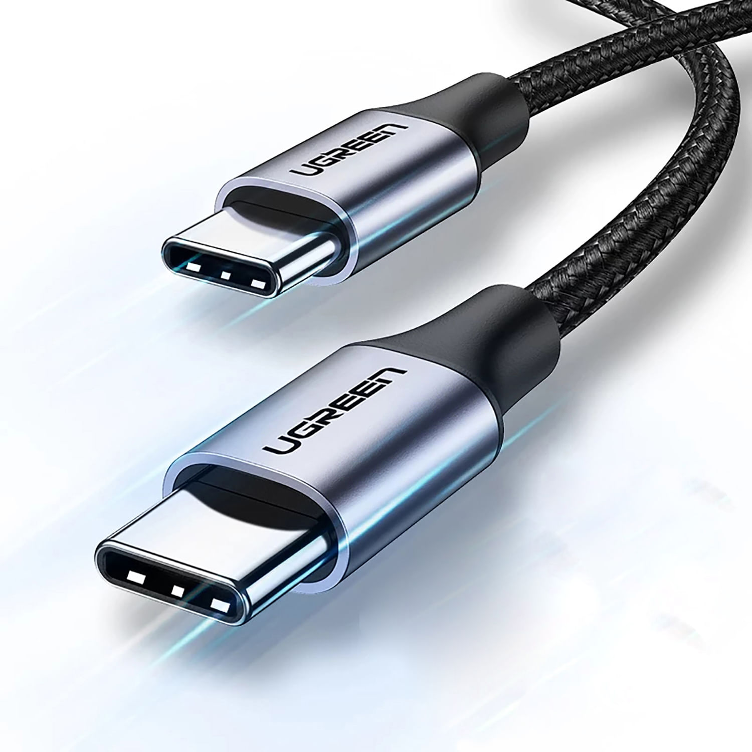 Cable Ugreen Carga Rápida Y Datos Usb Tipo C Doble Macho 2 Metros Real Plaza