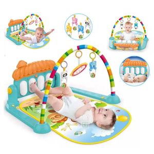 Gimnasio de Bebe con Piano Para Patear 3 en 1 Celeste/Amarillo