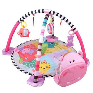 Gimnasio de Bebe Ideal Hipopótamo Didáctico 3 en 1 con Pelotas Rosado