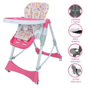 Silla De Comer Ebaby Lori 624 Regulable Fucsia