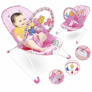 Silla Mecedora Musical con Vibrador Ideal Mariposa Rosado