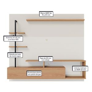 Panel de TV 55" Maragogi Off White