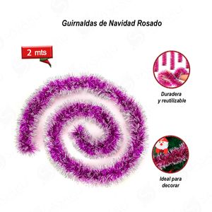 Guirnaldas de Navidad Rosado 2m