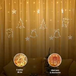 Luces LED Amarillas con 6 Diseños Navideños 220V
