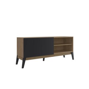 Mesa de TV Rajko Negro/Café 136cm