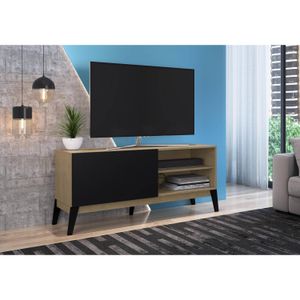 Mesa de TV Rajko Negro/Café 136cm