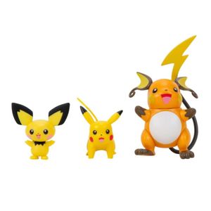 Figura Coleccionable Pokemon Pack De 3 Evolución Pikachu