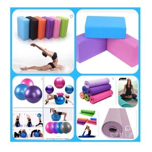 Colchoneta con Pelota Pilates y Ladrillo de yoga 3 en 1