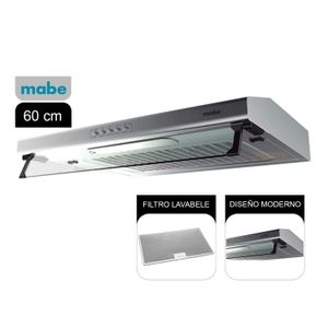 Campana Extractora de 60 cm Mabe CMU6020PI0 Inox