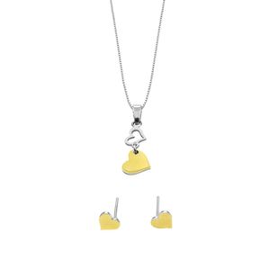 Set de Collar y Aretes Baliq Oro Plata