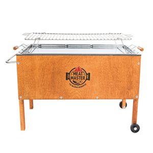 Caja China Master Inoxidable Grande + Parrilla  De Varillas Inoxidable
