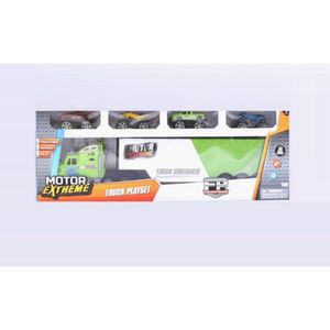 Camión Motor Xtreme + 2 Motos + 2 Camionetas Blanco 140050