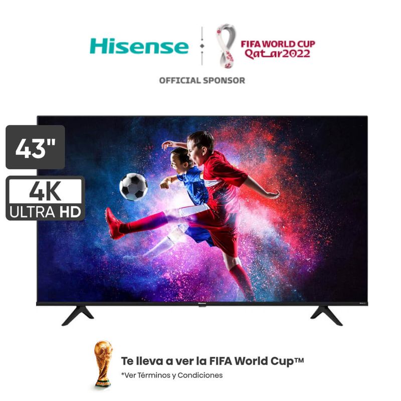 Pantalla Hisense 43 pulgadas 4K Android TV 43A6H