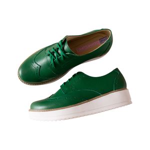 Zapato Oxford Mujer Corelli Mia Verde Hoja