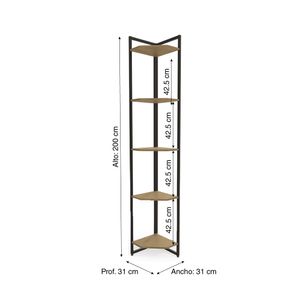 Mueble Esquinero London 200cm Maple Metal