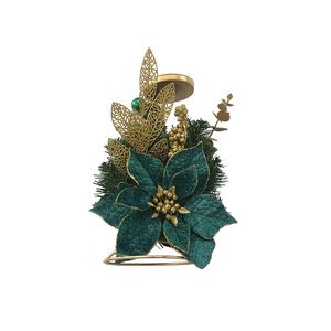 Candelero Floral Santini Turquesa