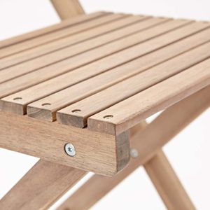 Set 2 sillas de terraza Solis Madera Acacia