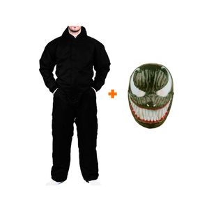 Disfraz Halloween Traje Negro + Máscara Venom