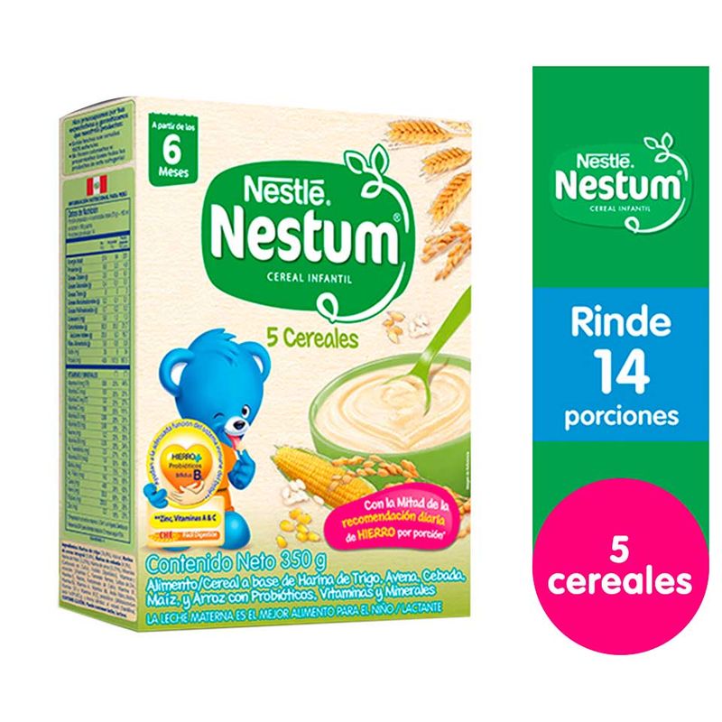 Cereal Infantil NESTLÉ Nestum 5 Cereales Caja 350g