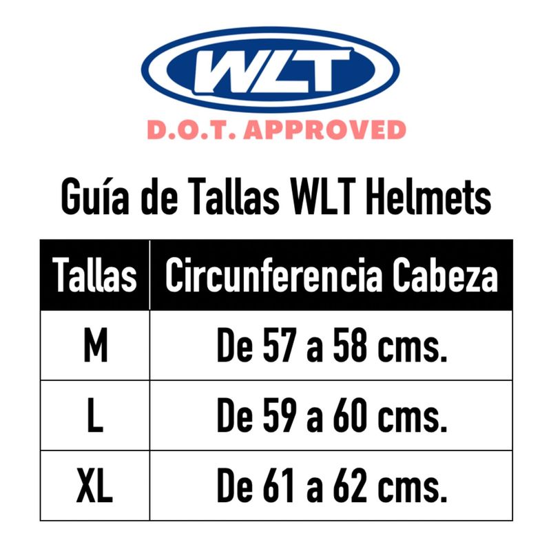 Casco Moto WLT 107 Solid Black Matt (Large) GENERICO