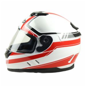 Casco Moto WLT 107 Classic White/Red (X Large)