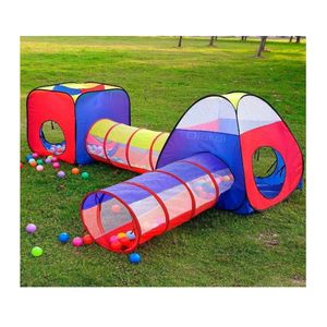 Carpa Circuito 4 En 1 Doble Túnel para Niños +100 pelotas