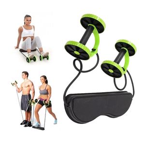 Rueda Abdominal Multifuncional con Ligas Verde
