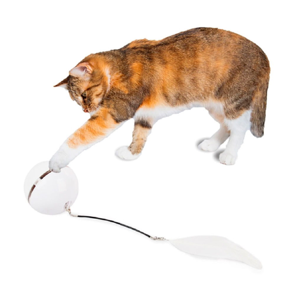 Juguete para Gatos Pelota Inteligente con Pluma y Láser Real Plaza