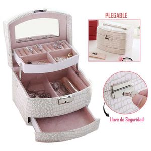 Organizador de Joyas 3Niveles Pequeño con Llave SM 8339-2